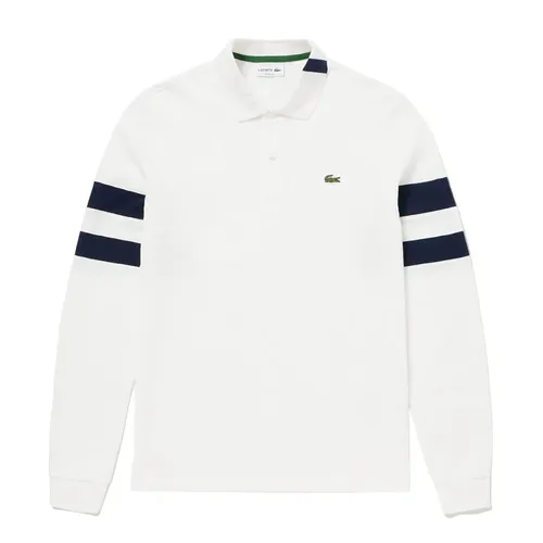 Áo Polo Dài Tay Nam Lacoste Men's L1312 Border PH4704-70V Màu Trắng Size 5