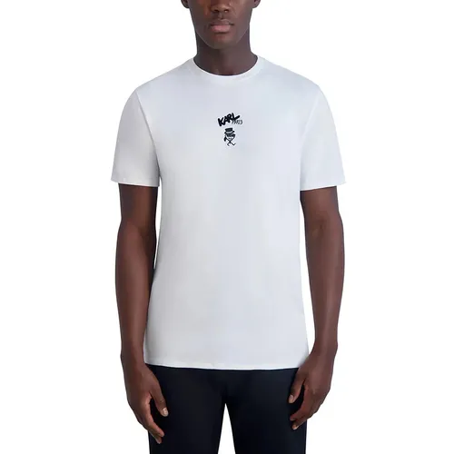 Áo Thun Nam Karl Lagerfeld Cotton Logo Graphic T-Shirt White G2131 Màu Trắng Size S