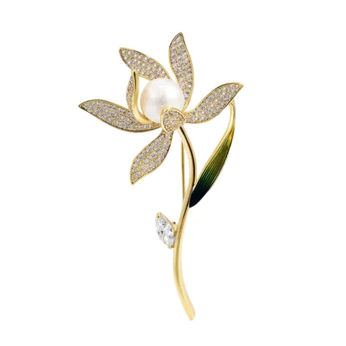 Cài Áo Nữ Meri Graceful Narcissus BR10 Màu Vàng