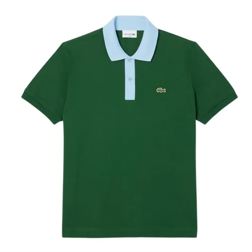 Áo Polo Nam Lacoste Men's Polo Shirt L.12.12 Classic Style With Color Blocked Collar PH9879 - DQA Màu Xanh Green Size 3
