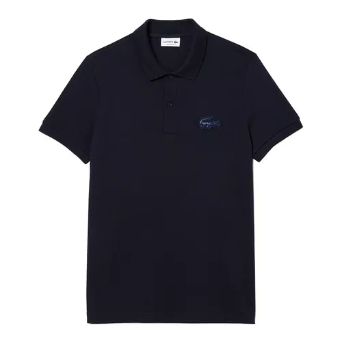 Áo Polo Nam Lacoste Regular Fit Quilted Crocodile Badge PH2100 - HDE Màu Xanh Đen Size 2