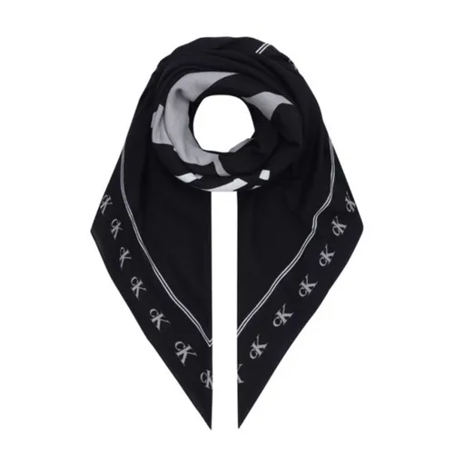 Khăn Nữ Calvin Klein CK Logo Scarf 475497_102 Màu Đen