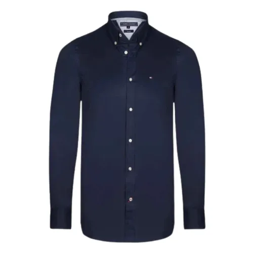 Áo Sơ Mi Dài Tay Nam Tommy Hilfiger Men's Shirt ALAN CHK CF2 / 887820092 Màu Xanh Than Size S