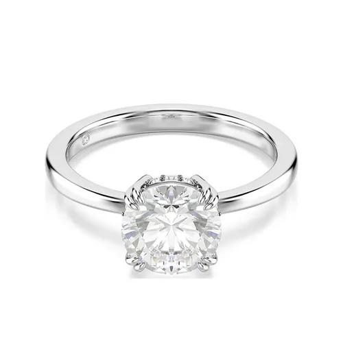 Nhẫn Nữ Swarovski Stilla Cocktail Ring Round Cut White Silver Tone Finish 5717942 Màu Trắng Bạc Size 52