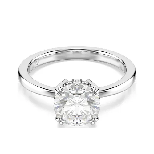 Nhẫn Nữ Swarovski Stilla Cocktail Ring Round Cut White Silver Tone Finish 5717939 Màu Trắng Bạc Size 55