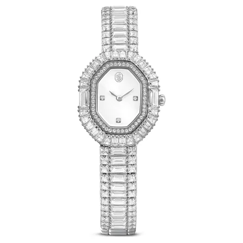 Đồng Hồ Nữ Swarovski&nbsp;Matrix Octagon Watch Baguette Cut, Metal Bracelet, Silver Tone, Stainless Steel 5724516 Màu Bạc