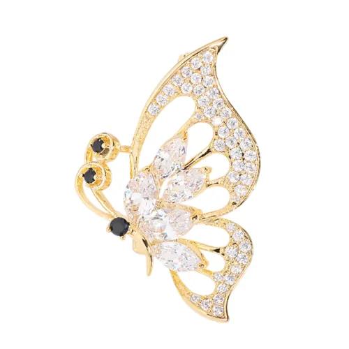 Cài Áo Nữ Meri Little Butterfly BR301 Màu Vàng