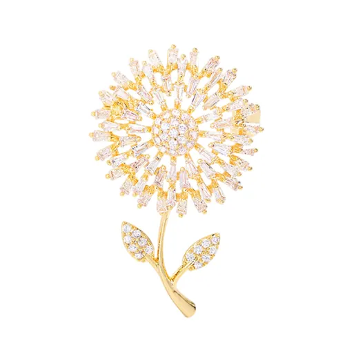 Cài Áo Nữ Meri Dandelion Grace BR921 Màu Vàng Gold