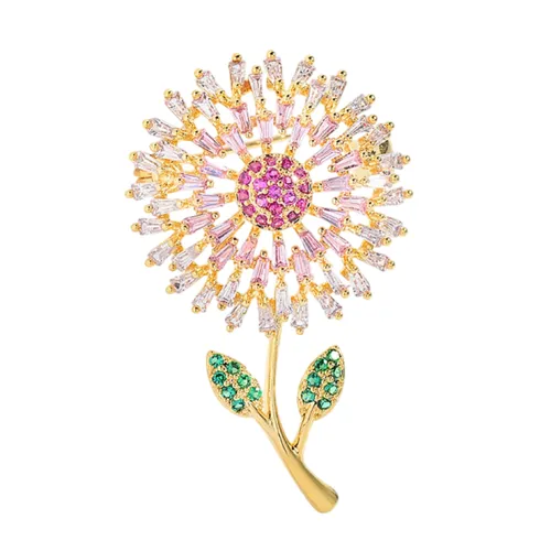 Cài Áo Nữ Meri Dandelion Grace BR921-H Màu Vàng Hồng