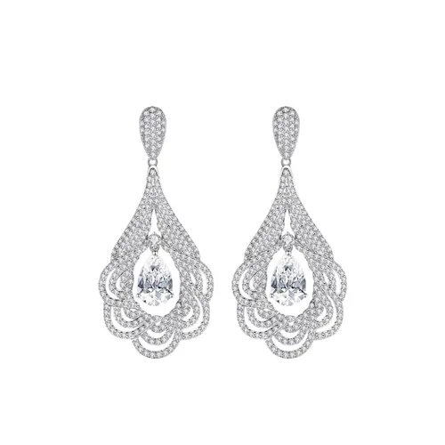 Khuyên Tai Nữ Kya Jewel Royal Tear KSE5 Màu Bạc