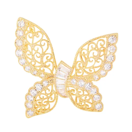 Cài Áo Nữ Meri Butterfly Reverie BR38 Màu Vàng