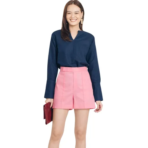 Quần Short Nữ F2 Fashion & Freedom Linen Brighter Day QS56-H-S-1021 Màu Hồng Size S