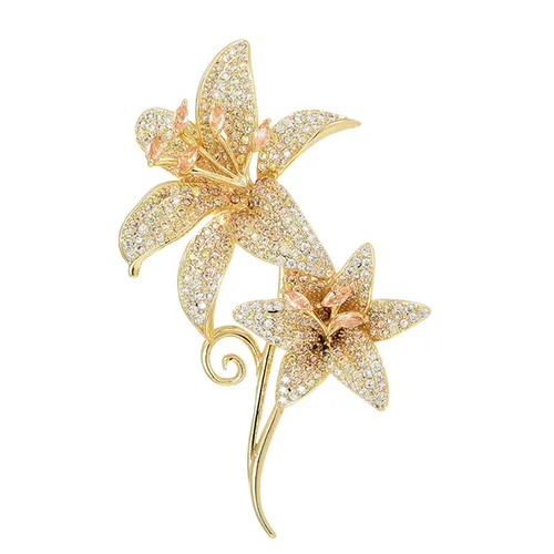 Cài Áo Nữ Meri Sunlit Lily BR68 Màu Vàng Gold