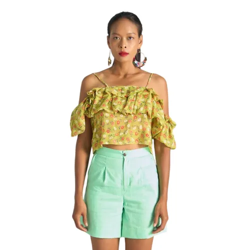 Quần Short Nữ F2 Fashion & Freedom Bright And Shine QS74-XN-S-0622 Màu Xanh Ngọc Szie S