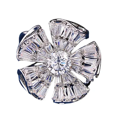 Cài Khăn Nữ Meri Sparkling Bloom BR936-T Màu Trắng