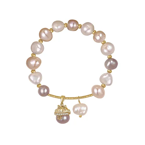 Vòng Đeo Tay Nữ Jessica Pearl Ngọc Trai Lucky Cat JB26 Màu Trắng/Hồng