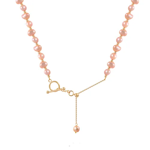 Dây Chuyền Nữ Jessica Pearl Ngọc Trai Blush Cloud JN20 Màu Hồng