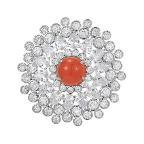Cài Áo Nữ Meri Blooming Brilliance BR54 Màu Bạc