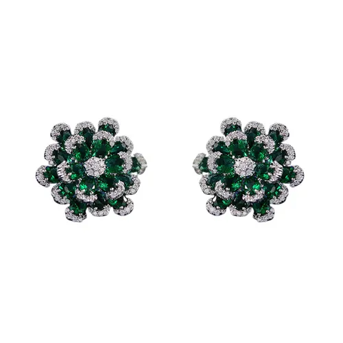 Khuyên Tai Nữ Kya Jewel Blossom Season KE27-X Màu Xanh Green