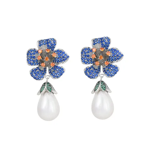 Khuyên Tai Nữ Kya Jewel Forget Me Not JE20 Màu Xanh/Trắng