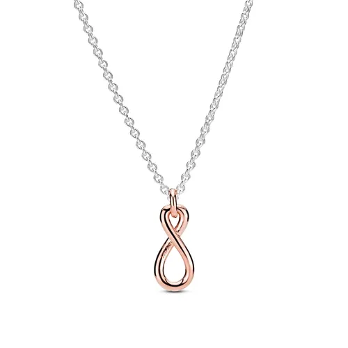 Dây Chuyền Pandora Sparkling Zircon Necklace Màu Vàng Hồng