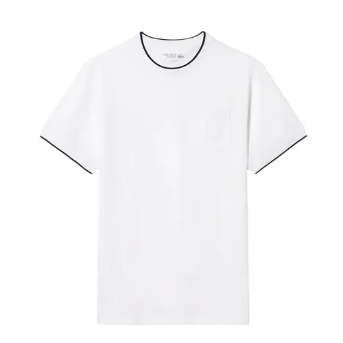 Áo Thun Nam Lacoste Ultra Dry Tennis Heritage Badge T-Shirt TH0209 001 Màu Trắng Size 4