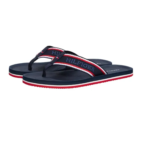 Dép Xỏ Ngón Nam Tommy Hilfiger Logo Flip-Flops Màu Xanh Navy Size 44