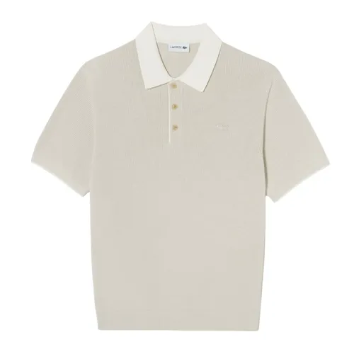 Áo Polo Nam Lacoste Short Sleeve Sweater Shirt Regular Fit PH943E I18 Beige Màu Be Size 3
