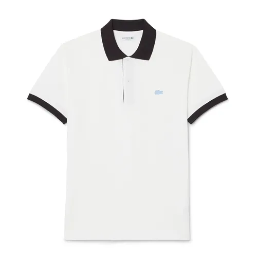 Áo Polo Nam Lacoste Classic Fit Contrast Rib PH2017 - 1I9 Màu Trắng Đen Size 4
