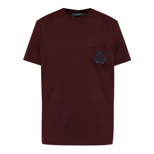 Áo Phông Nam Dolce & Gabbana D&G G8RA2Z G7PZE M5039 Tshirt Màu Đỏ Burgundy Size 48