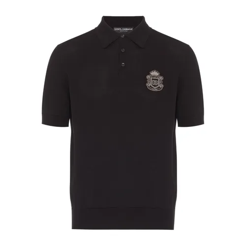 Áo Polo Nam Dolce & Gabbana Polo Shirt DG GXZ02Z JBCIU N0000 Màu Đen Size 48
