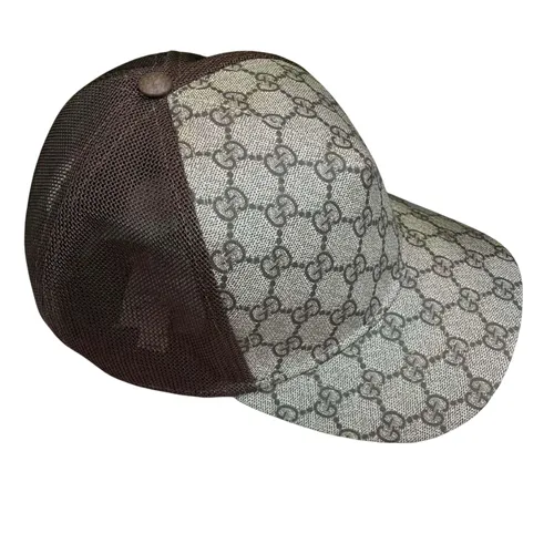 Mũ Nam Gucci Hat With Monogram Pattern Mesh Back 76332 4HA4U 9764 Màu Nâu Be Size S