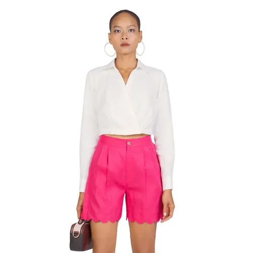 Quần Short Nữ F2 Fashion & Freedom New Linen New Horizon QS62-HS-S-0322 Màu Hồng Size S