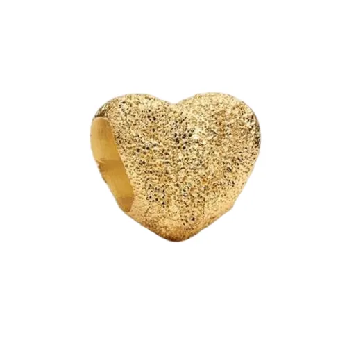 Hạt Vòng Charm Pandora Textured Heart Mini Charm 764000C00 Màu Vàng Gold