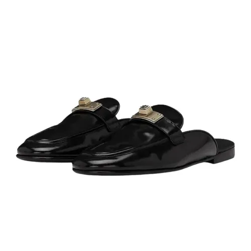 Giày Sục Nam Dolce & Gabbana D&G Men's Black A80438AQ23780999 Màu Đen Size 41.5