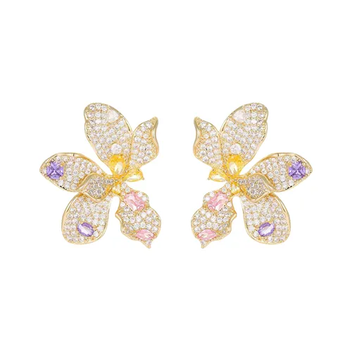 Khuyên Tai Nữ Kya Jewel Dancing Orchid KE23-V Màu Vàng