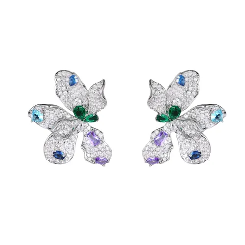 Khuyên Tai Nữ Kya Jewel Dancing Orchid KE23-T Màu Trắng