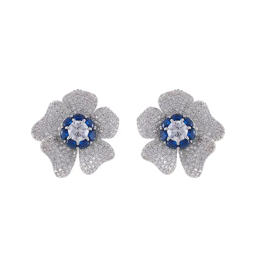 Khuyên Tai Nữ Kya Jewel Windblown Anemone KE25-X Màu Xanh/Trắng