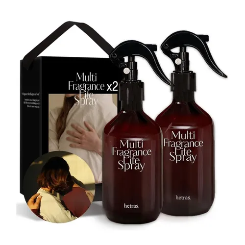 Set Xịt Thơm Đa Năng Hetras Multi Fragrance Life Spray Hug Soap (300ml x 2)
