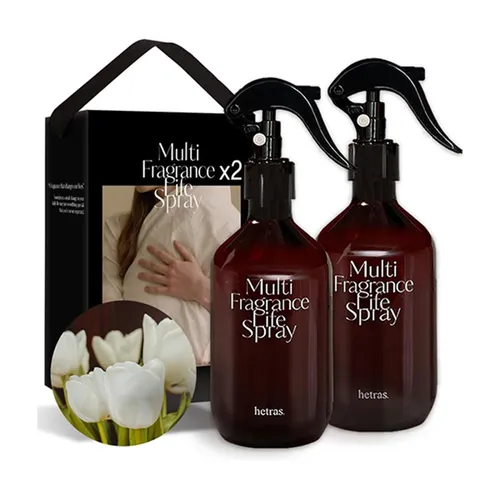 Set Xịt Thơm Đa Năng Hetras Multi Fragrance Life Spray La Tulip Shower (300ml x 2)