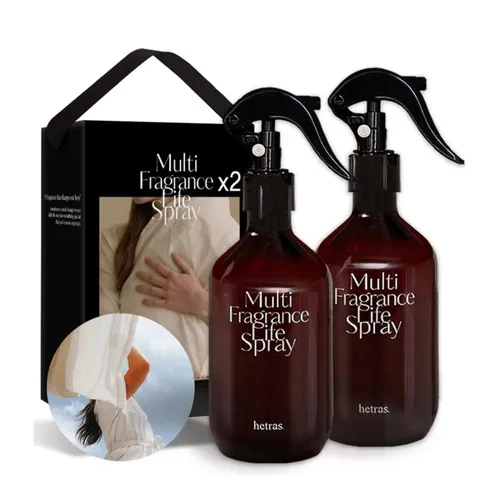 Set Xịt Thơm Đa Năng Hetras Multi Fragrance Life Spray Pure Laundry (300ml x 2)