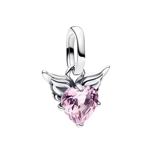 Hạt Vòng Charm Nữ Pandora Winged Heart Mini Dangle Sterling Silver 793626C02 Màu Bạc Hồng