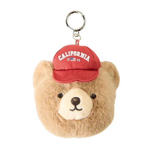 Móc Khóa Túi WHOAU Fluffy Steve Mini Pouch Charm WHAQG4911A Màu Đỏ