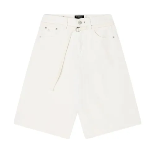 Quần Short Nữ WHOAU Bermuda Denim WHTJG2443F-64CREAM Màu Trắng Kem