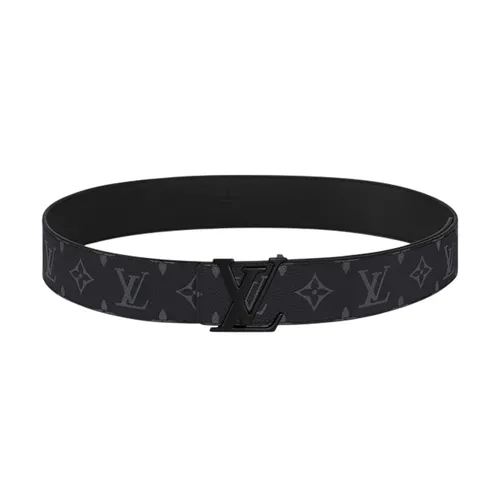 Thắt Lưng Nam Louis Vuitton LV Men Monogram Leather Belt Black 4cm Wide M4482 Màu Đen Size 90