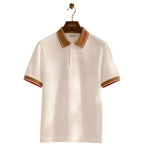 Áo Polo Nam Burberry Check 8125522 Màu Trắng Size S