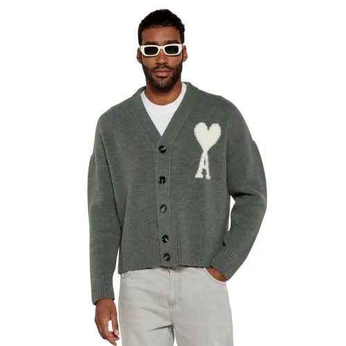 Áo Cardigan Ami Paris UKC025 KN0032 Màu Xanh Lá Size S