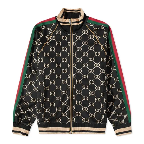 Áo Khoác Nam Gucci GG Gersey Cotton All Over Velour Track Jacket 695955 XJEEI 1030 Phối Màu Size S