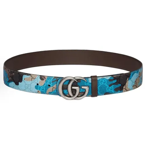 Thắt Lưng Nam Gucci GG Marmont Belt 855117 FAFHN Màu Xanh Họa Tiết Size 95