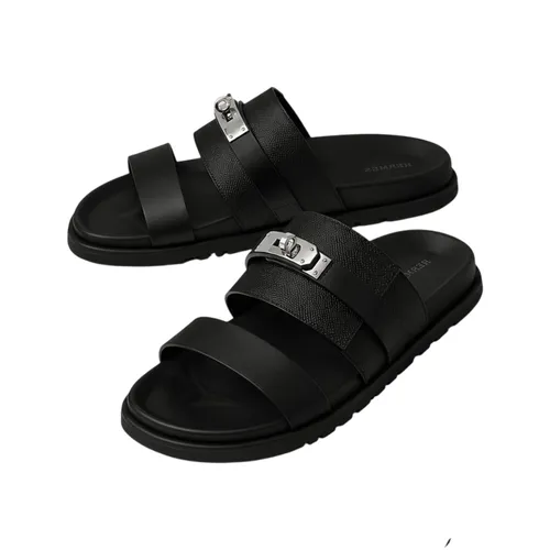Dép Hermès Jackson Sandal H242951ZH01445 Black Màu Đen Size 42